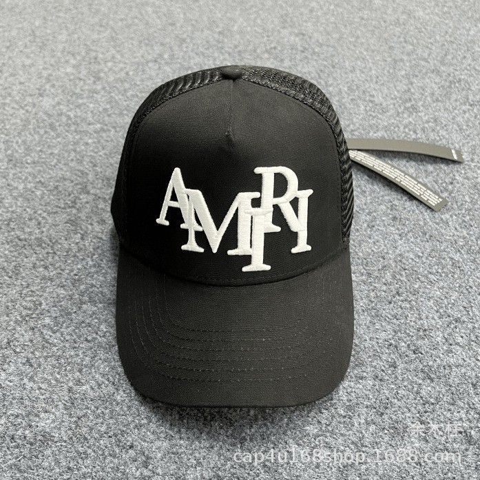 AMIRI estilo de calle para hombres y mujeres con el mismo sombrero de béisbol tendencia de protección solar sombrero de béisbol bordado de verano un cabello