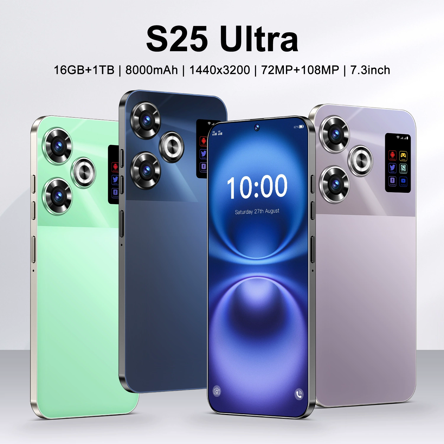 Кросс-бордер новый продукт S25ULTRA Android 16+1T все-в-одном 7.3-дюймовый большой экран источник производителя (взрывная модель)