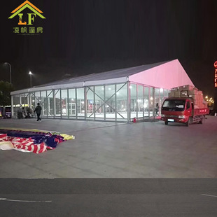 Lingfan Tent Factory Hot Selling Outdoor Herringbone Restaurant Catering Tent Aluminum Alloy Frame Wedding Wedding Tent