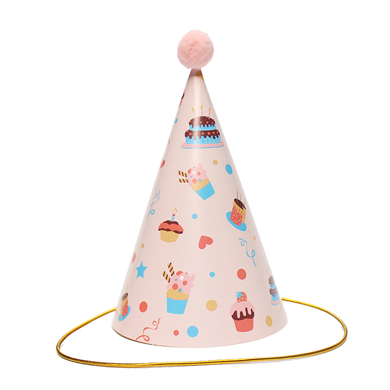 Sombreros de cumpleaños de embalaje independiente, sombreros de fiesta, sombreros de punta, sombreros de fiesta para bebés, sombreros de pastel