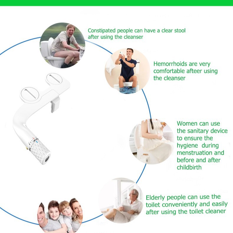 Venta en caliente transfronteriza sin lavar el trasero eléctrico limpiador de cuerpo, instalación simple y uso conveniente limpiador de cuerpo de mujer enjuague