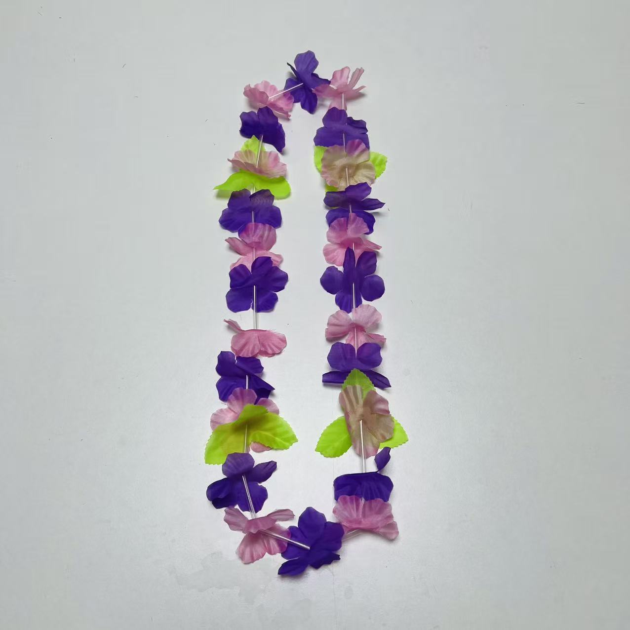 Collar de Flores Hawaianas 24 Flores Diámetro 6 cm Multicolor para Fiestas image 9