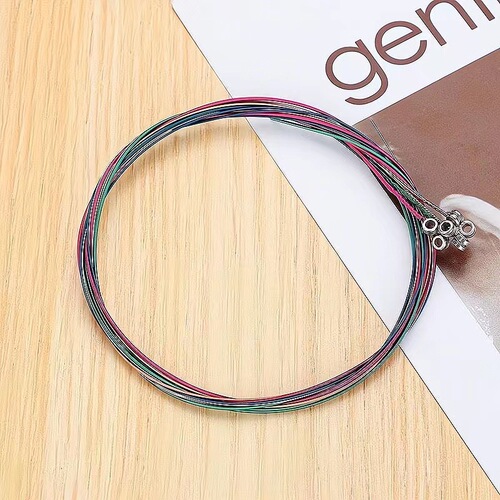 Acoustic guitar strings, guitar strings, folk guitar strings, brass string set, colorful string set of 6 strings, musical instrument accessories