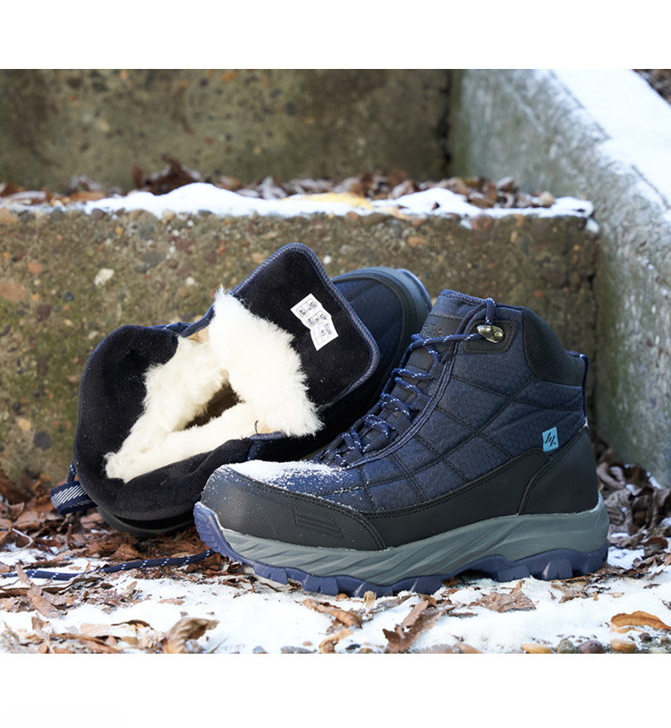 Wool Fur One Wool Boots Men's Coldproof Boots Padded Thickened Outdoor Tall Cotton Boots_voghion.com