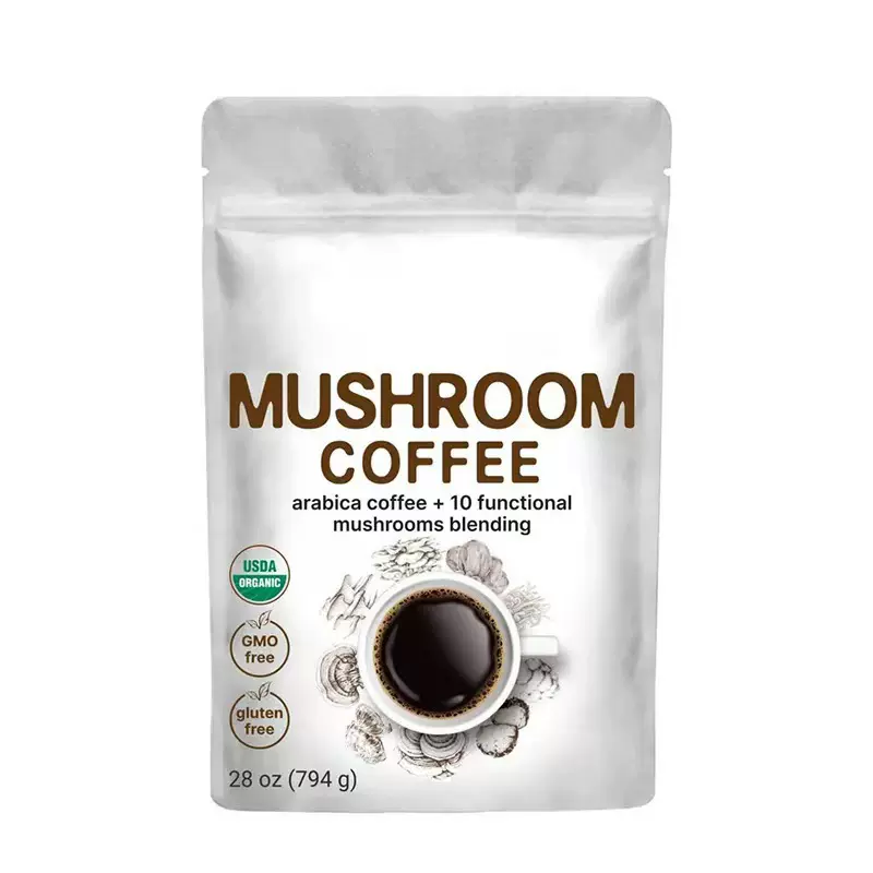 跨境TK热销 蘑菇咖啡粉 Mushroom Coff powder 厂家直销 贴O EM牌