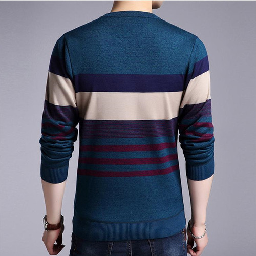 Winter and Autumn Men's Outerwear Thicken Warm Knitted Sweater Men's Round Neck Sweater Men's Outerwear Base Top Coat