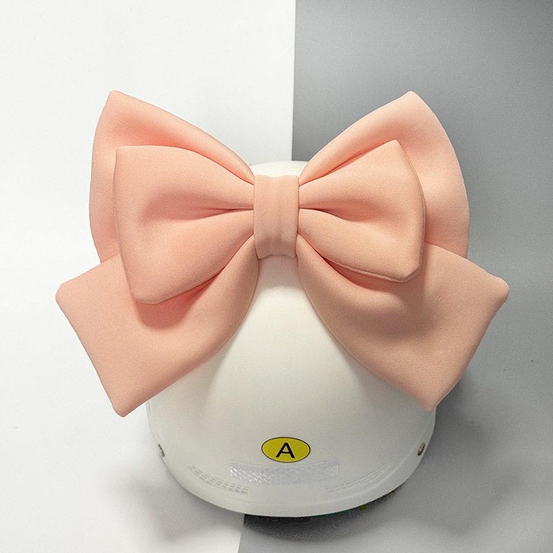 Auto Parts and Accessories | Motuoche Helmet - double-layer-luxury-bow-velcro-light-pink