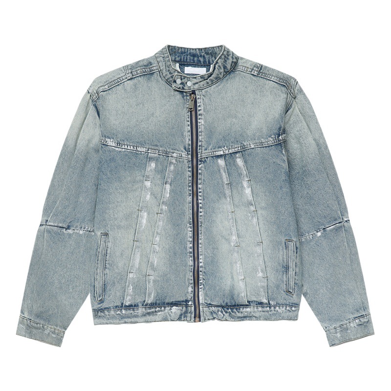 Mtlclothes ropa de Hombre | 2024 Four Seasons New American High Street retro suelo residuos estilo tendencia Denim traje