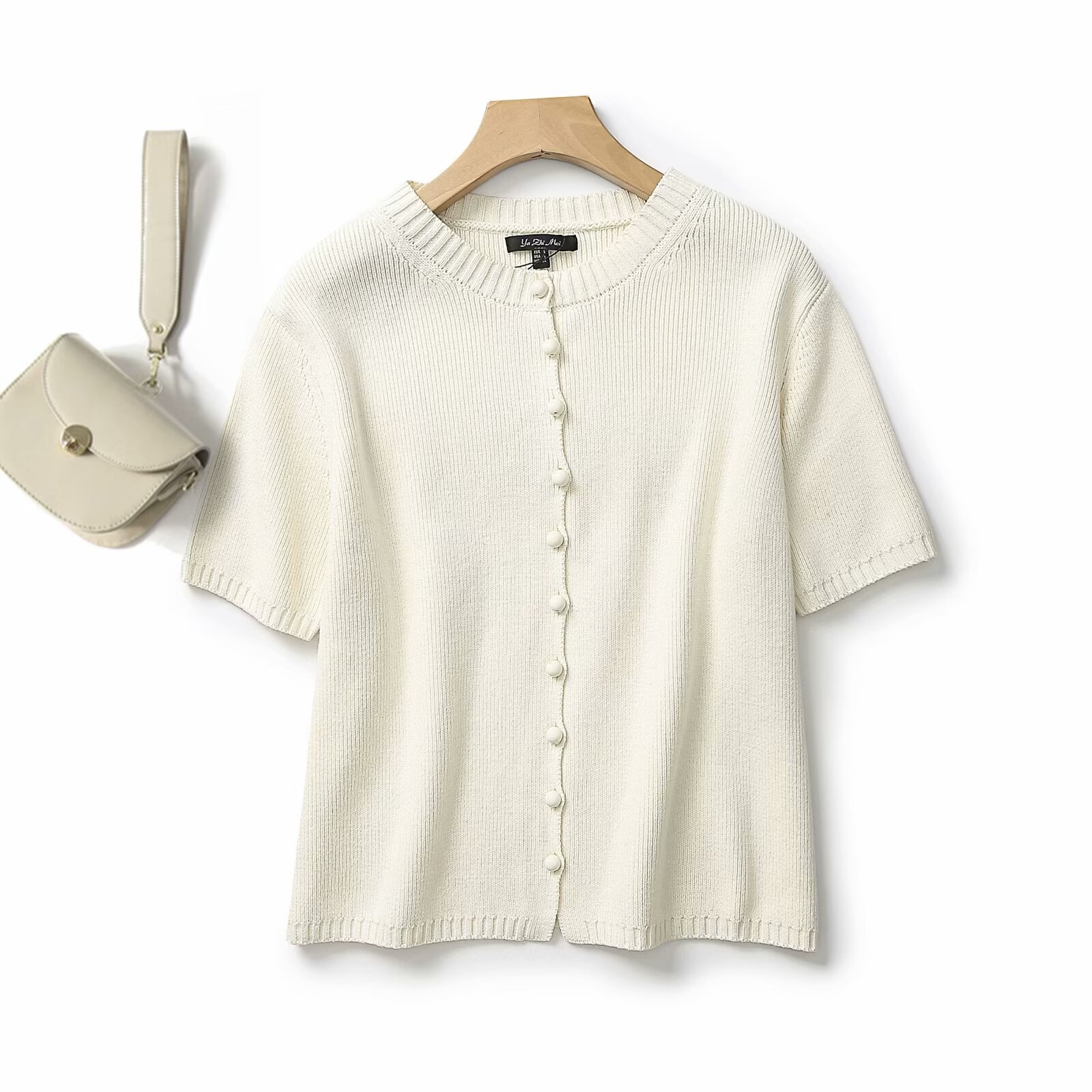 BM & MD & ZA Early Autumn New Women's Cotton Blended Buttons Short Knitted Cardigan 05704582427