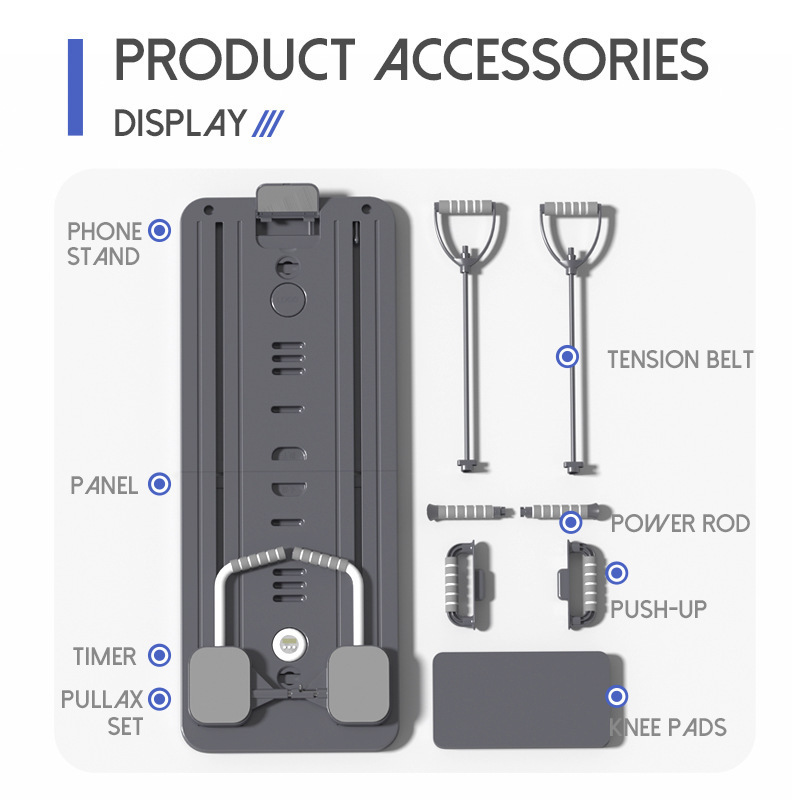 Multifuncional abdominal-building board 4 - in - 1 fitness board plegable Pilates abdominal-building board chest exercise board support