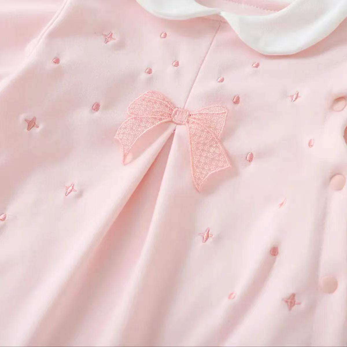 Celebridades de Internet bebé de una pieza ropa de primavera y otoño ropa de bebé luna llena bebé niña mameluco de salida primavera princesa