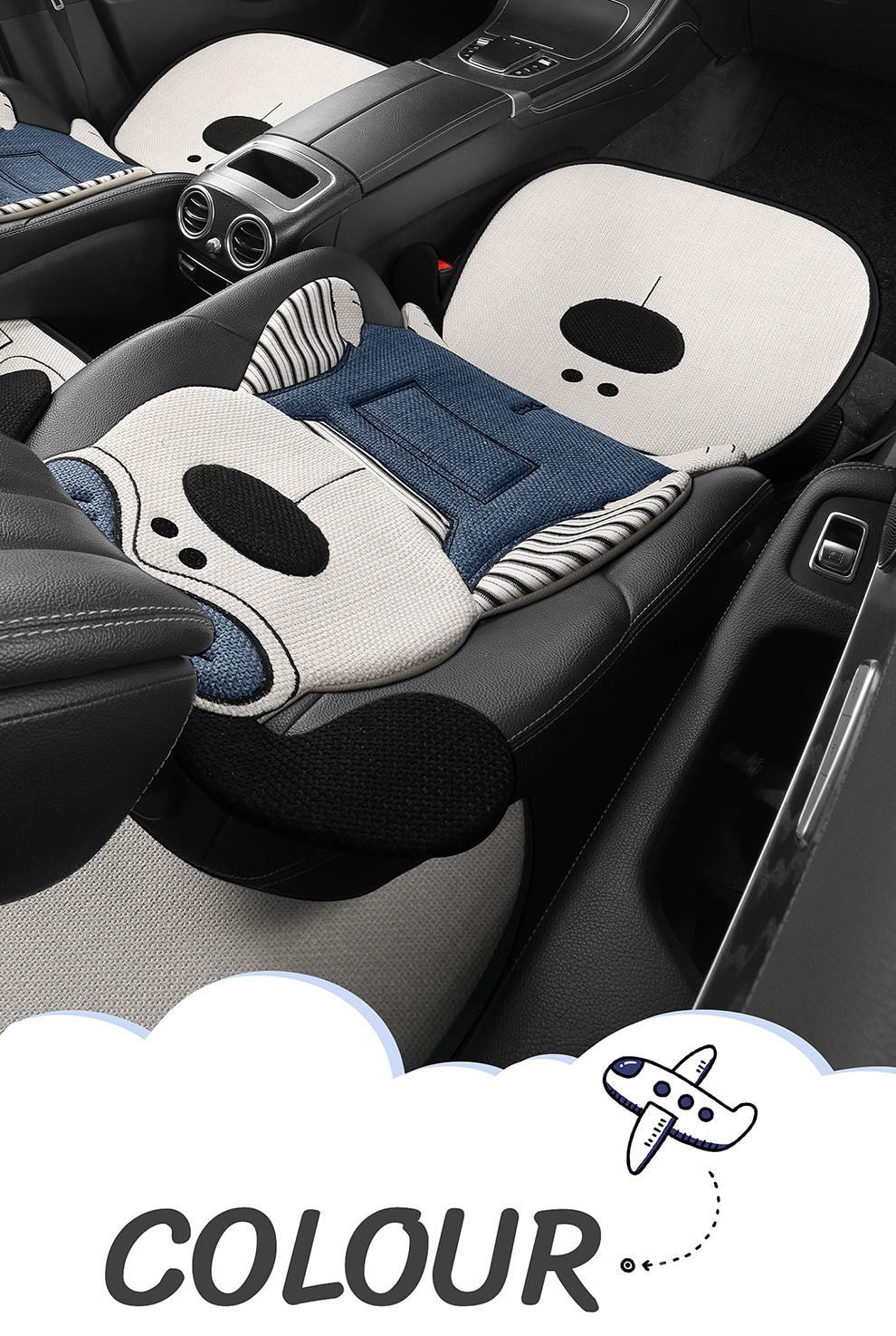 Linen Car Seat Cushion, Universal for All Seasons, High-End Feel, 2026 New Model, Single Piece, Summer Cotton-Linen Car Cushion Seat Cover for Women