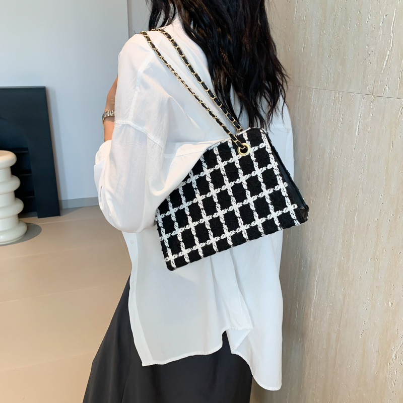 Bolso público pequeño francés, bolso de mujer, cadena de moda, bolso de hombro, red, bolso de mano de alta calidad, bolso Diana.