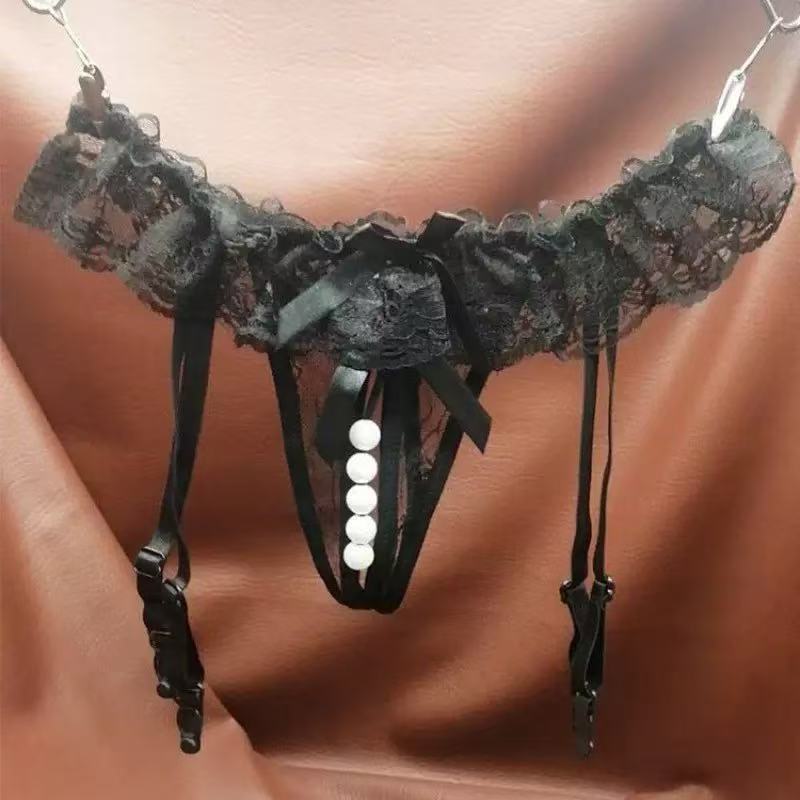 Black lace underwear