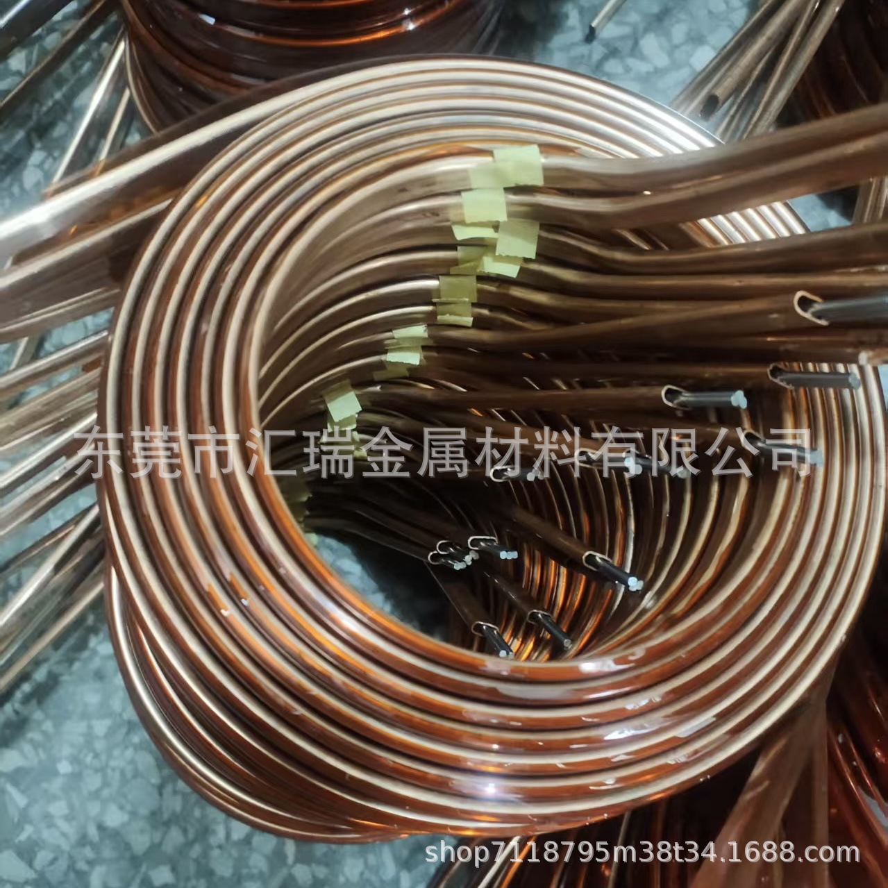 小规格扁铜管6.35*0.5矩形紫铜管折弯T2软态过水管铝板镶嵌水冷管