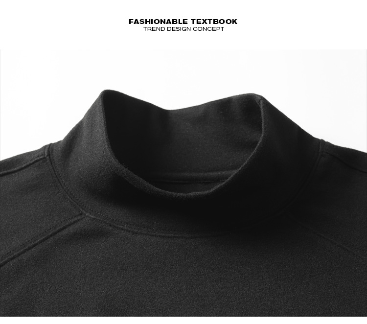 Gray Thermal Base Layer Shirt For Men Half Turtleneck Sweatshirt_voghion.com