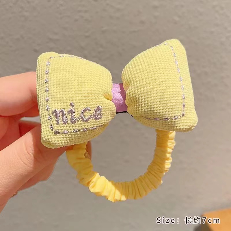 Niños una variedad de flores arco de cabello para niñas atadas bolas anillo de cabello de alta elasticidad duradera no lastimar la banda de cabello para mujeres