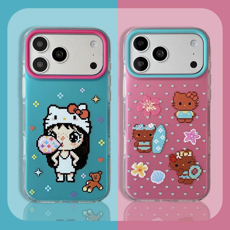 Pindou swimming ring bubble KT case suitable for iPhone 17 Pro Max, women's Apple 16 Pro phone case 15p Pindou swimming ring bubble KT case suitable for iPhone 17 Pro Max, women's Apple 16 Pro phone case 15p
