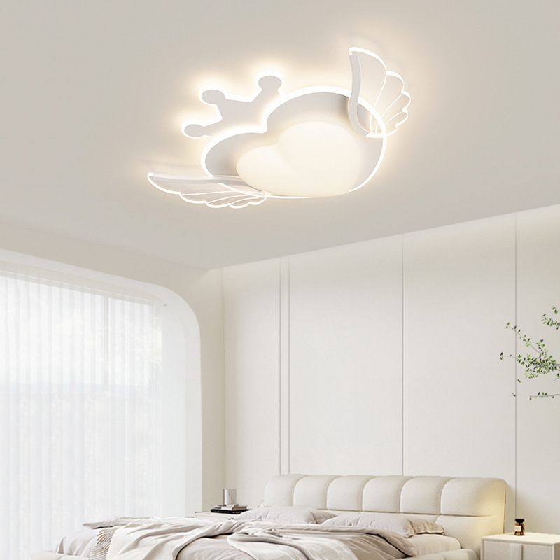 [Estrictamente seleccionado] Lámpara de techo de protección ocular para la habitación de los niños Lámpara de amor led de espectro completo Lámpara simple moderna para niños y niñas
