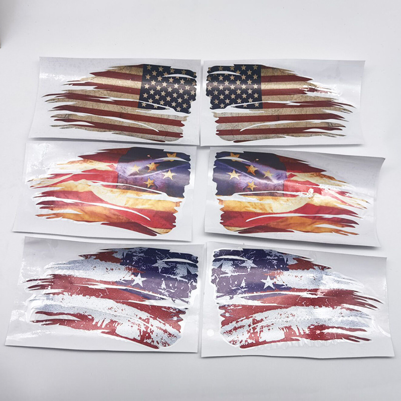 Bandera americana parabrisas pegatina camión portón trasero calcomanía pickup camión pegatina transfronterizo e-commerce coche suministros image 1