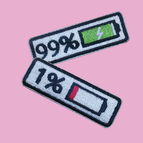 Couple embroidery cloth sticker battery display patch sticker clothing bag decoration hole repair subsidy mobile phone case sticker