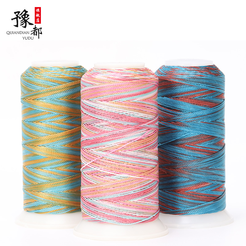 12股段然股线端午五彩线手链编织绳手工红绳中国结手绳线材幻彩线