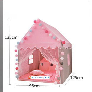 Children's Tent Indoor Playhouse Princess Tent Toy House Girl House Castle Separate Bed Game Tent Auspicious Red