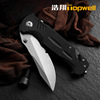 Black universal handle, pocket knife stainless steel for camping