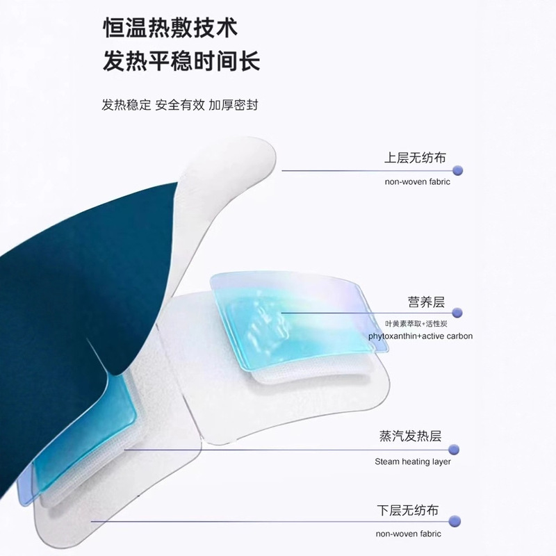 叶黄素蒸汽眼罩舒缓眼疲劳热敷眼罩助睡眠一次性遮光眼睛养护贴|undefined