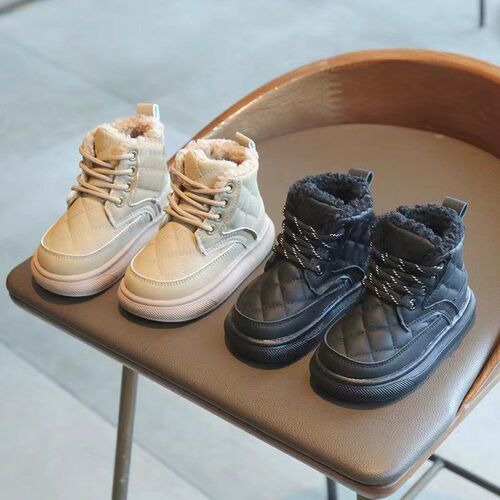 New Thick Winter Warm Casual Kids Cotton Boots for Both Boys and Girls, Martin Boots, Sporty and Durable, Double Layer Cotton Shoes