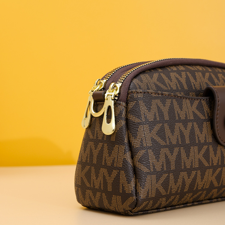 Nischendesign, neue Damentasche, weiche Leder-Clutch, bedruckte Buchstaben, Damen-Geldbörse, trendige Muscheltasche, Schulter-Umhängetasche_voghion.com