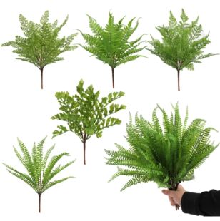 Ferns Simulated Green Plants Soft Rubber Leaves Wedding Wedding Home Decoration Simulated Flowers Plastic Fake Flower Ornaments Wholesale