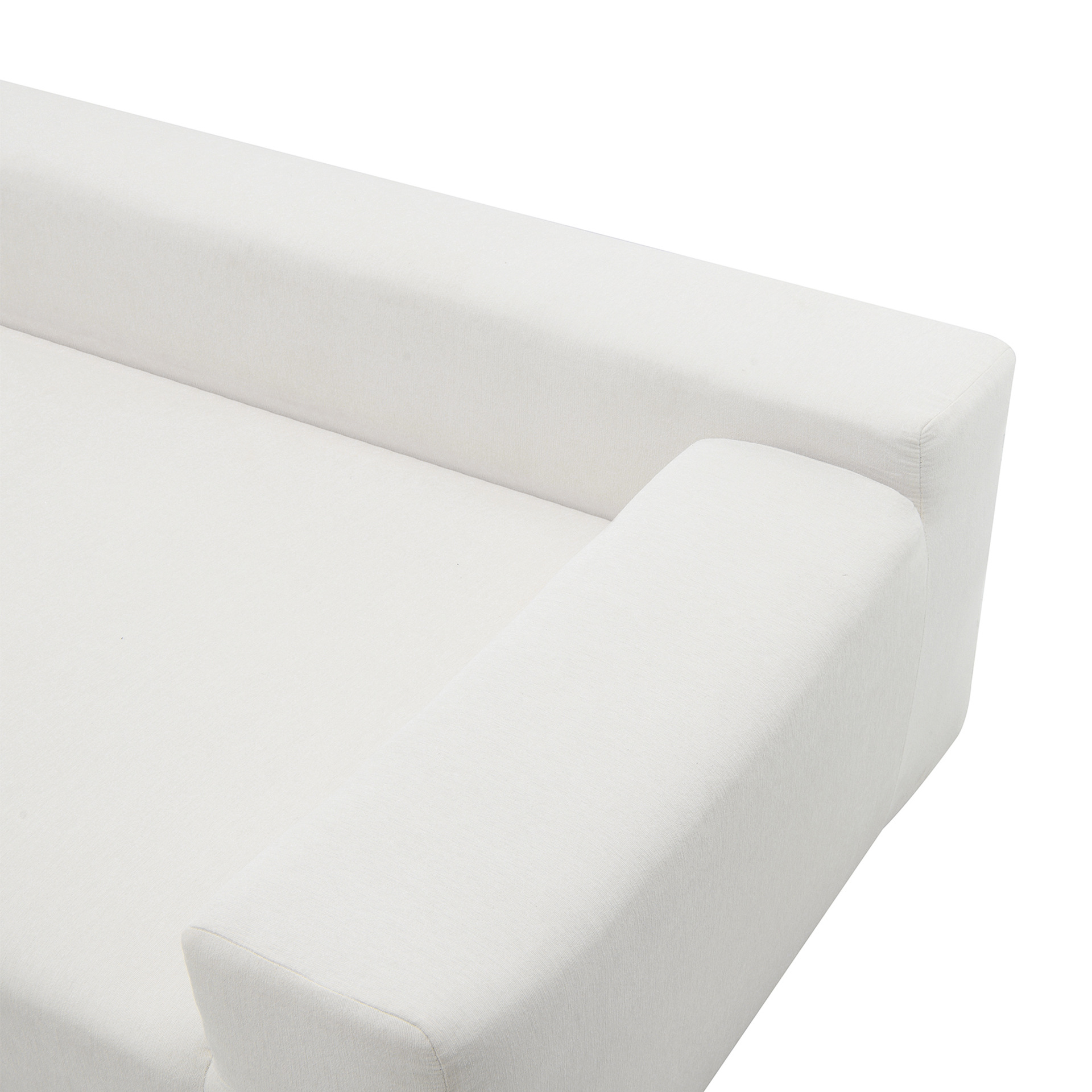 Art de arena minimalista para la sala de estar doméstica, suelo moderno y pequeño sofá de tela de casa simple