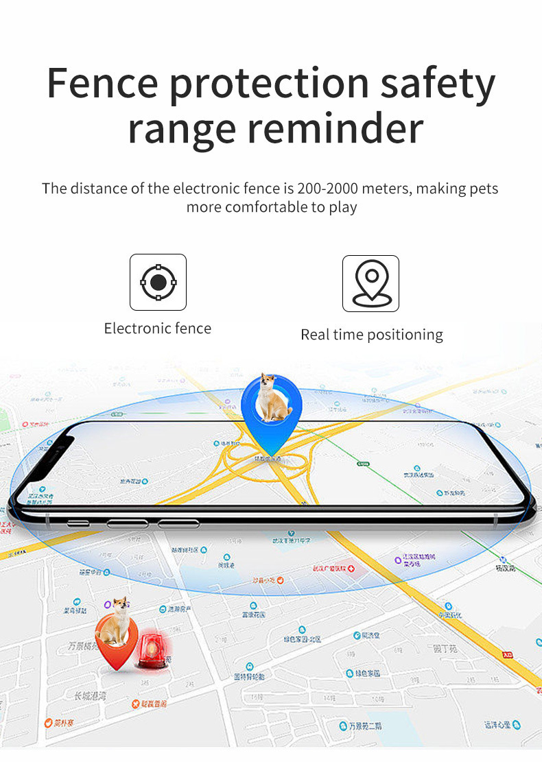 Dog GPS Tracker, Smart Pet Locator, Lightweight Anti-Loss Waterproof Satellite Device