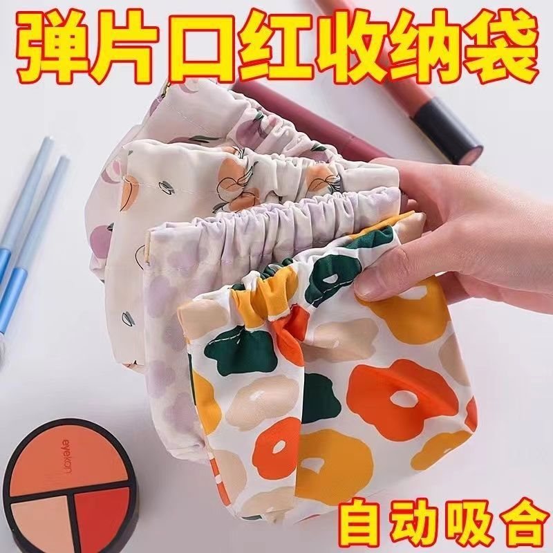 (2개) 파편 보관 가방 인쇄 메이크업 포켓 소용량 입 빨간 봉투 변경 보관 가방 휴대용 천 가방 미니 가방