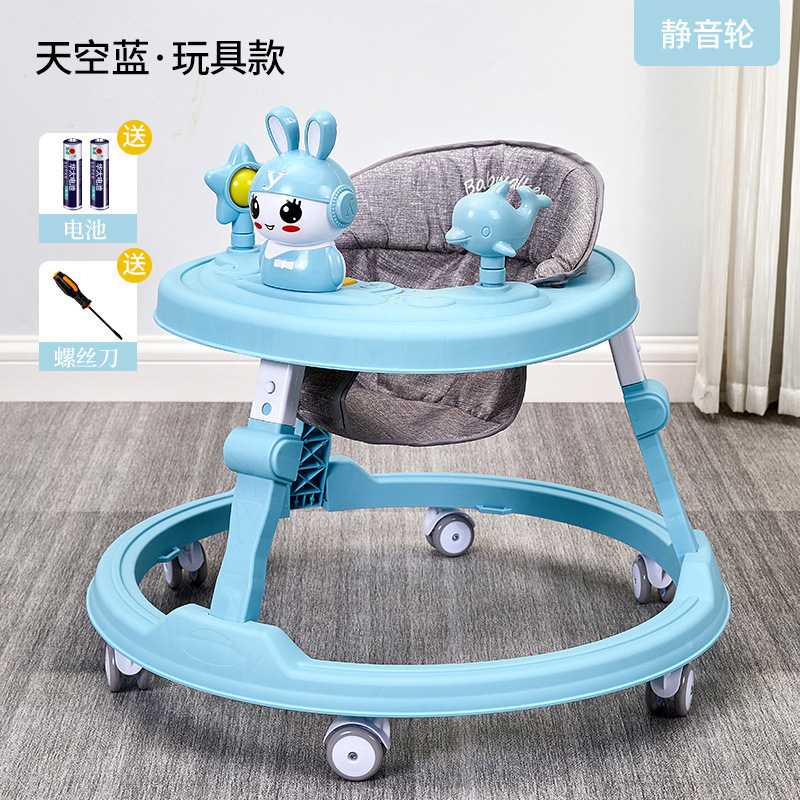 616 블루는 6~18개월 아기에게 적합합니다. 무음 휠 + 음악 장난감