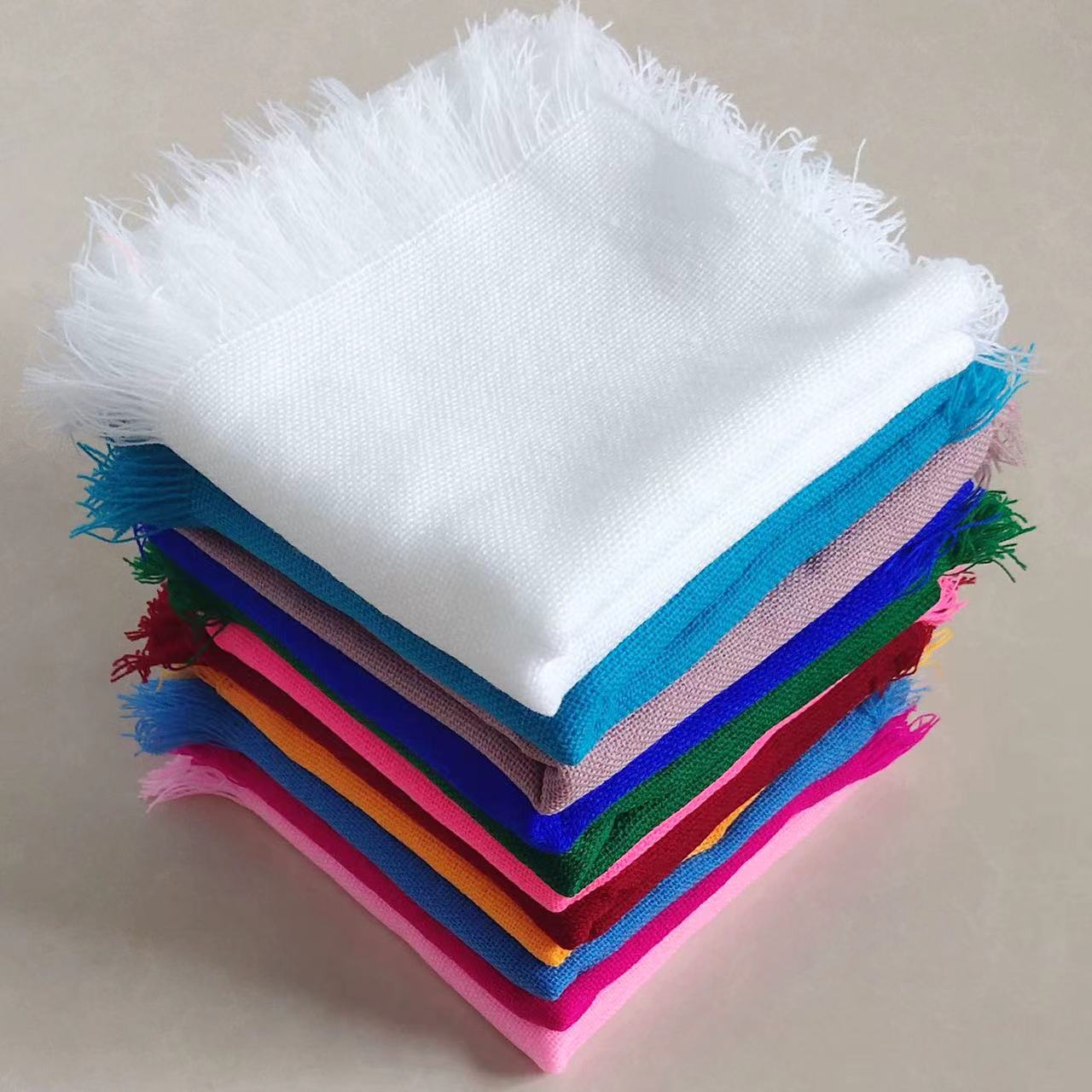 Rural Grandma Knitted Scarf Work Cap Insulated for Farming Headscarf Dual-Layer Solid Color Vintage Square Scarf