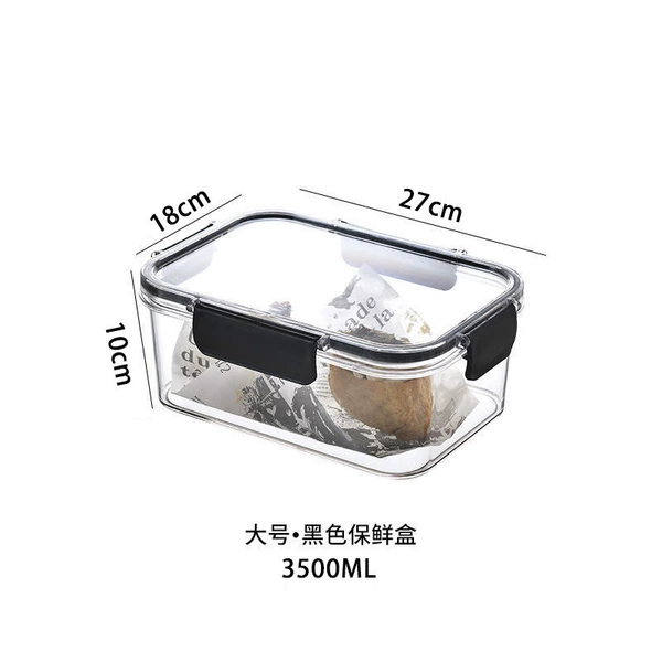 3500ml (black cover) sealed fresh -keeping box