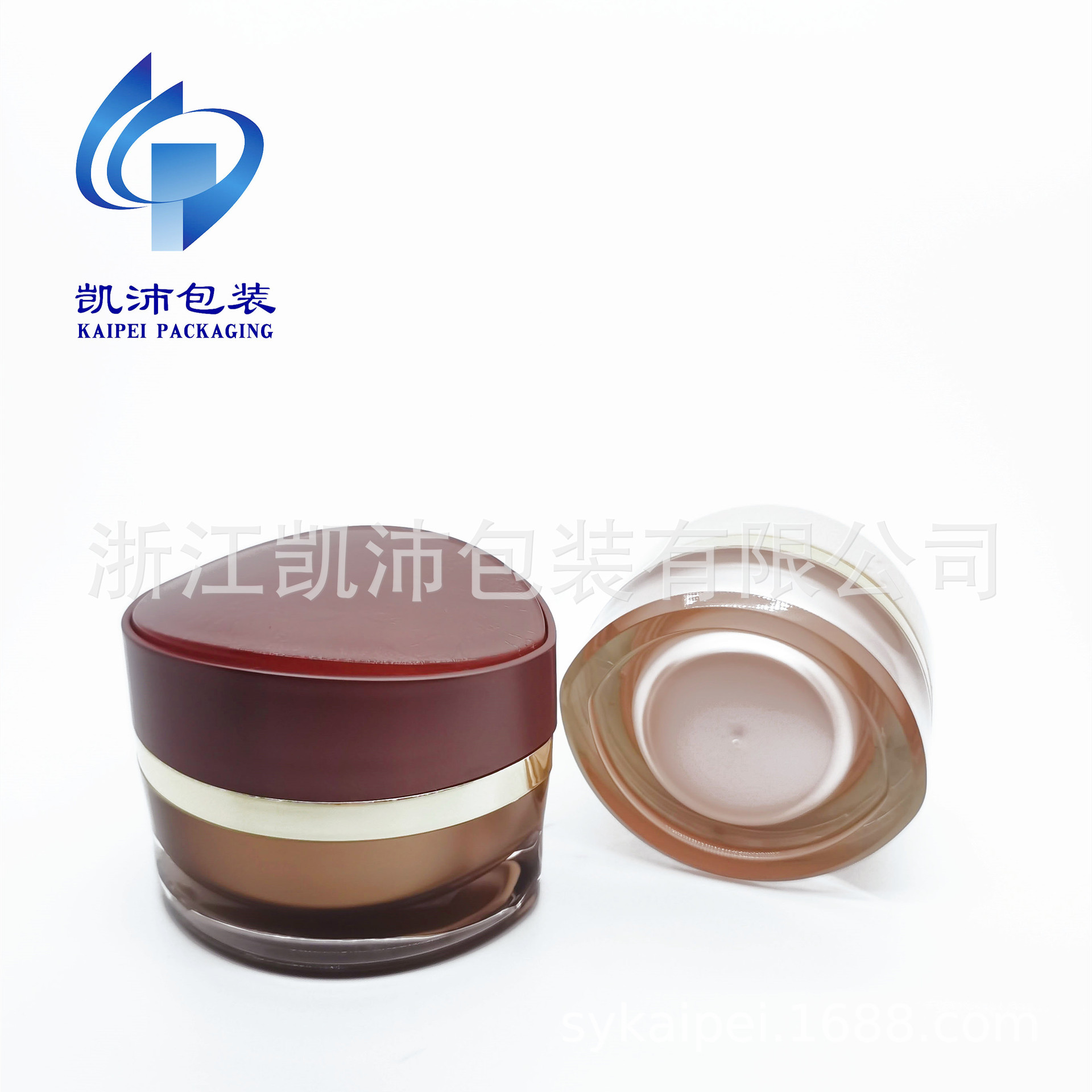 新 款  金色亚克力霜膏瓶 眼睛瓶 15G亚克力眼霜瓶 叶子瓶