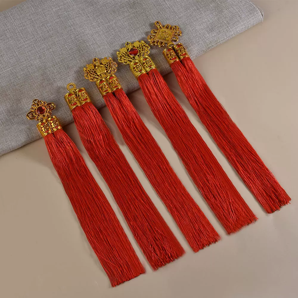 28cm流苏穗子喜庆用品中国结挂件福字双管流苏挂饰吊穗量大价优