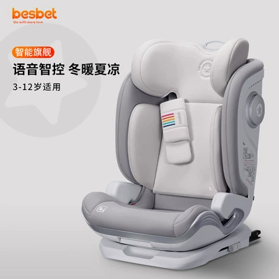 Seat for Children Aged 10 Years – Car child safety seat - sunshine-seagull-gray-intelligent-ventilation-heating