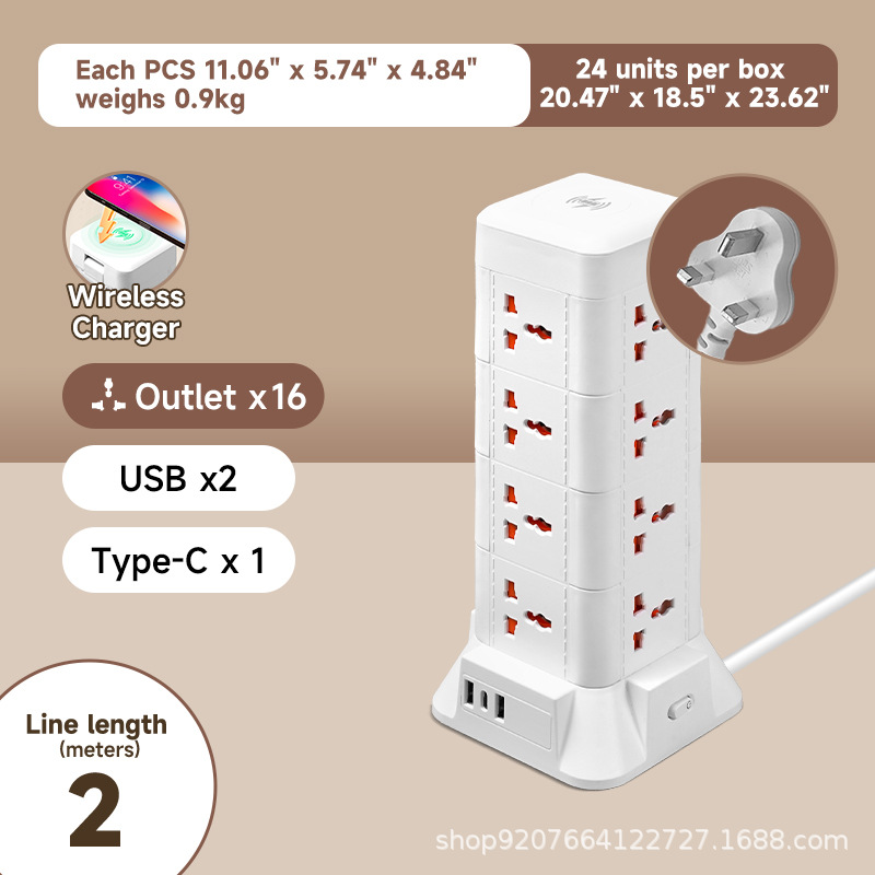 Especificación británica-2 metros-4 capas/USB/carga inalámbrica