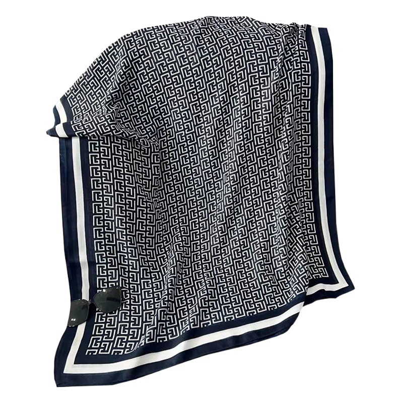 Nuevo Pañuelo con Letras para Mujer, Primavera/Verano 2024, Chal Cálido para Aire Acondicionado, Velo Protector Solar de Verano, Sensación de Algodón y Lino, Toalla de Playa