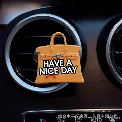 Car Perfume Aromatherapy | shoes, car air vent decoration - dark-yellow-pony-bag