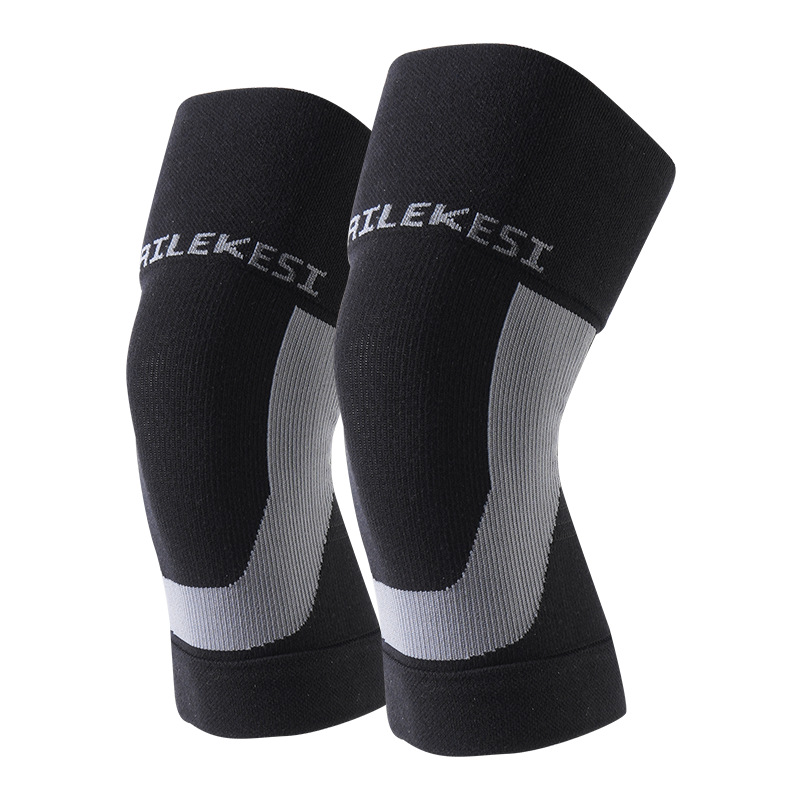 Rodillas en stock al por mayor ligeras de punto letras rodillas protectoras de invierno contra el frío articulaciones transpirables desgaste invisible