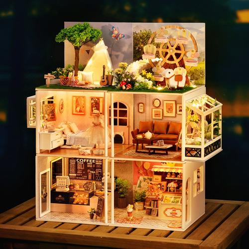 Zhiquwu diy cabin my small scene miniature 3d three-dimensional building model combination house creative gift