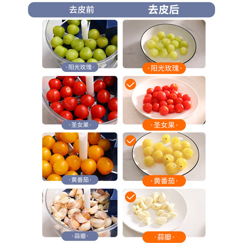 葡萄去皮机全自动家用果蔬削皮机电动水果青提子大蒜头剥皮机神器|undefined