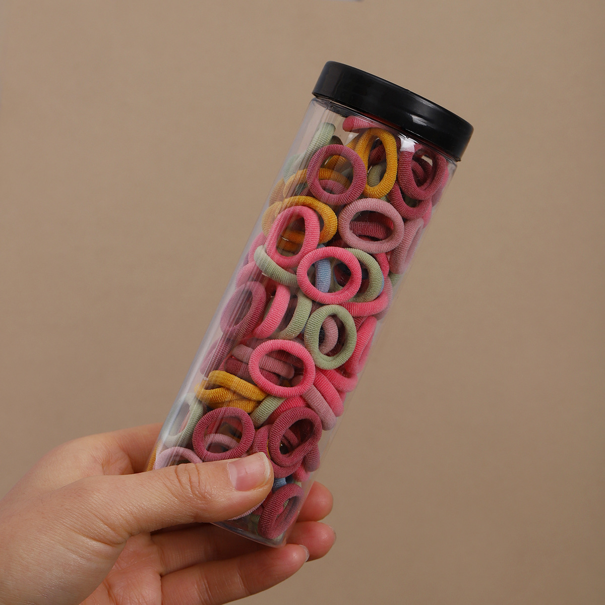 Banda elástica de color niñas cuerda de cabeza de color caramelo cuerda de cabello no daña cabello elástico de cabello anillo de pulgar accesorios para el cabello de niños