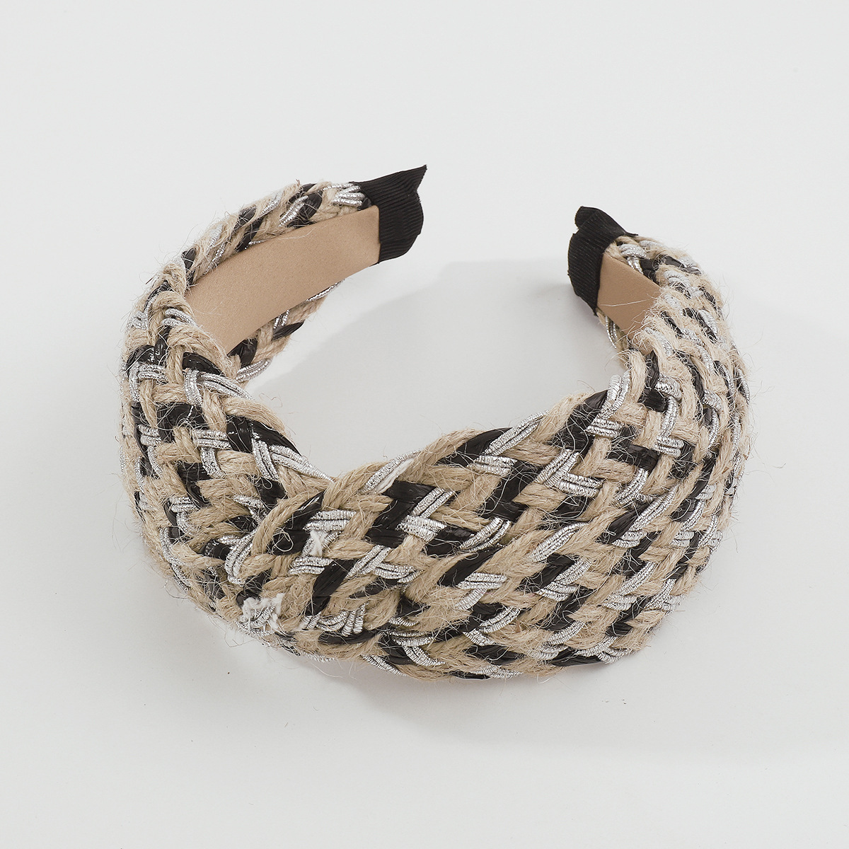 Ethnic Style Color Block Straw Knitting Knot Hair Band display picture 4