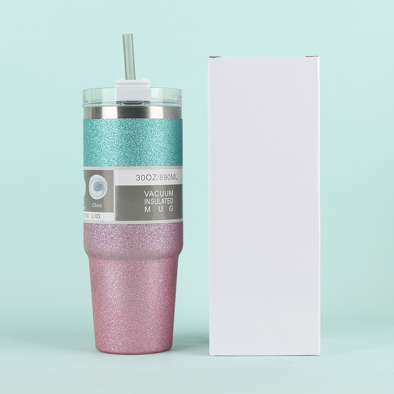 Pintura de diamante 20oz30oz taza de helado de doble capa taza de acero inoxidable aislamiento de viaje en coche taza de café de mantenimiento de frío taza de coche